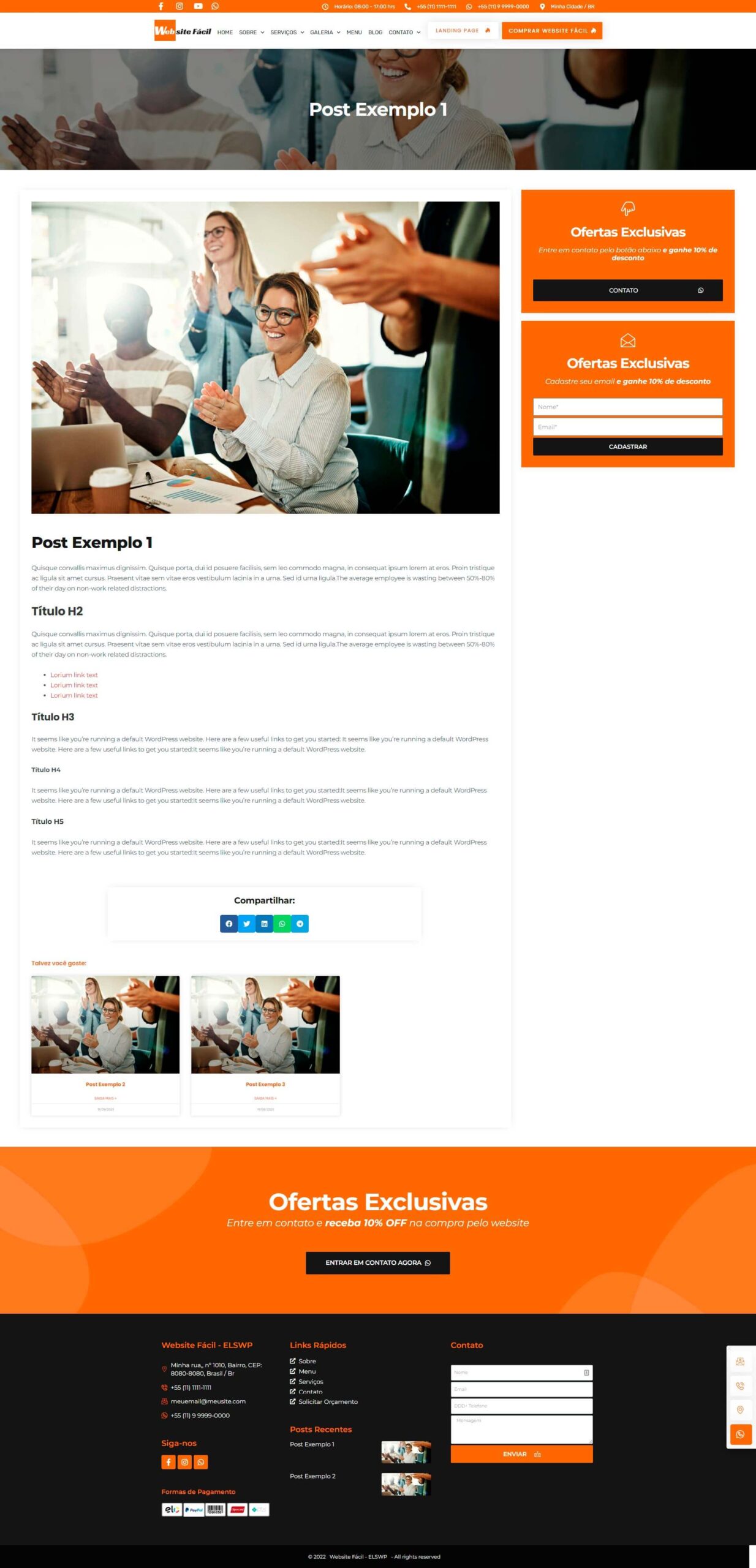 Post Exemplo 1 – Website Facil – ELSWP